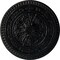 Ekena Millwork Naple Ceiling Medallion (Fits Canopies up to 3 3/8"), Hand-Painted Jet Black, 37 1/2"OD x 3 3/8"P CM37NABLF - alternate 1